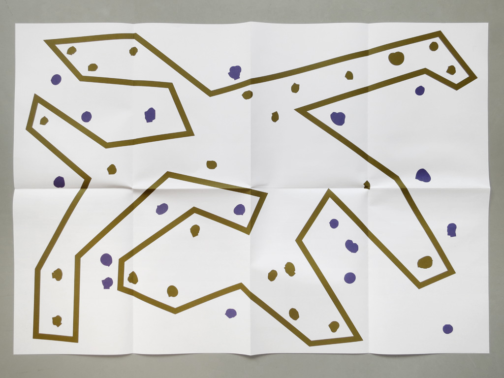 Claude Closky, ‘2 Constellations’, 2013, Brussels: More Publishers. Double sied offset print on multi-offset 120 gr. printed in Ghent, 59,4 x 84,1 cm, folded to 29,7 x 21 cm.